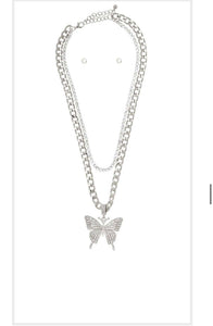 💎 double butterfly 🦋 necklace 💎